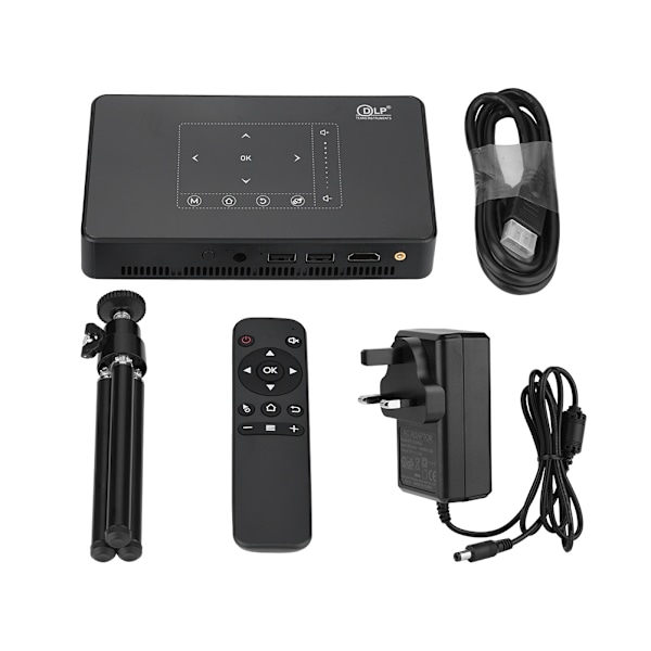 4K DLP Mini Bärbar Projektor Fick LED Mobil HDMI/USB/SD Smartphone Laptop PC