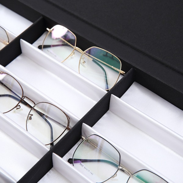 15 Grids Solglasögon Organizer Nylon Multifunktionell Smycken Case för skrivbordslådor