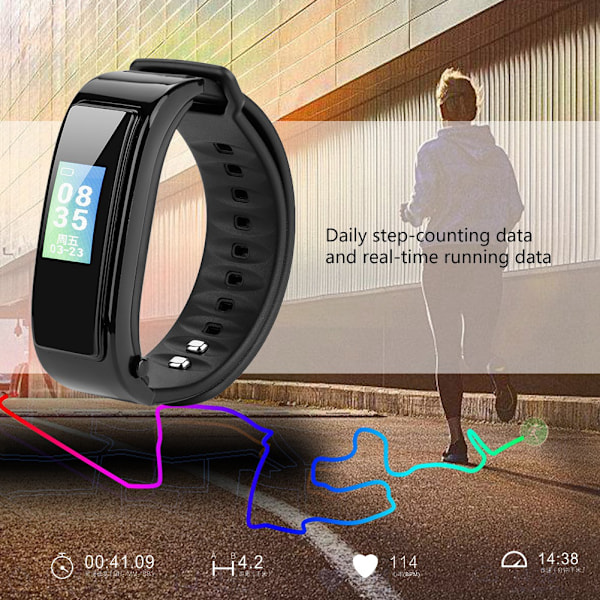 Bluetooth Smart Watch IY3 - Opkaldsskærm, Pulsmåler og Blodtryksmonitor - Sort