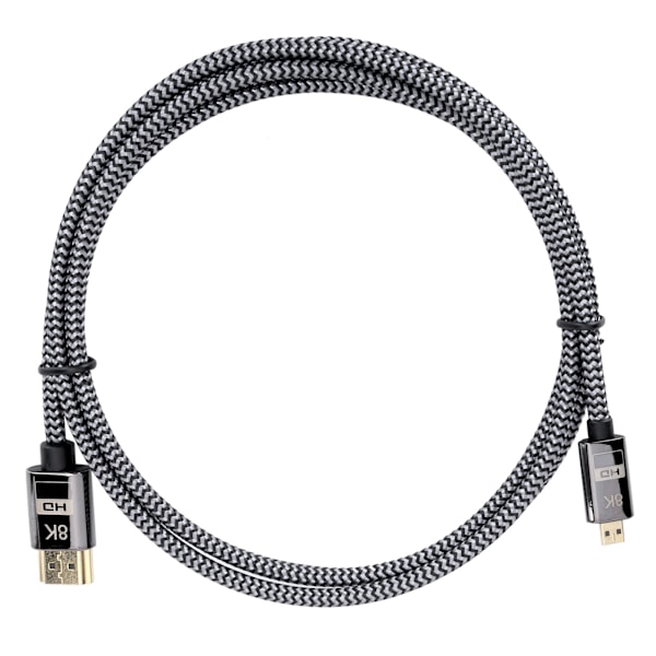 Mikro HDMI til HDMI HD-videokabel, flettet nett, 1 meter