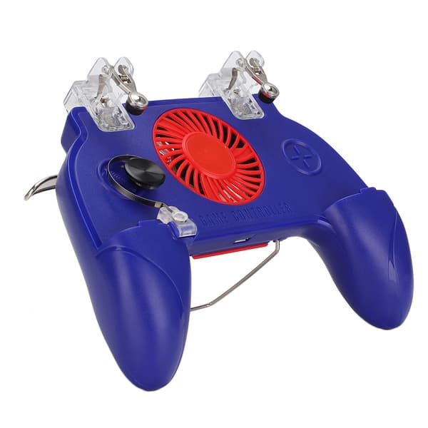 LX1 Universal til mobiltelefon under 6,5 tommer Game Pad Controller Joystick med ventilator (blå)