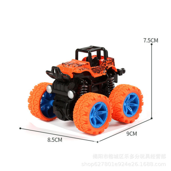 oranssi 4pices Lasten lelu neliveto inertiatemppu maastoauto malli poika lelu auto lelu lahja