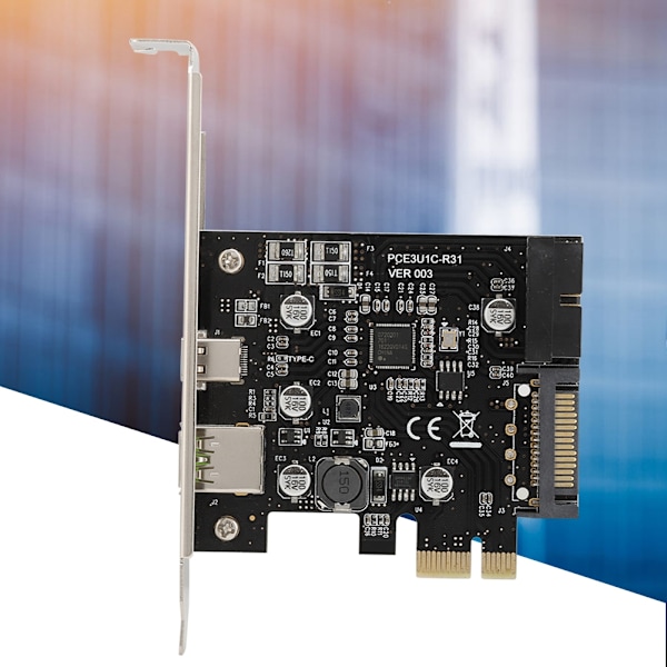 PCI-E til USB Hurtiglading + 19PIN Front USB Riser Card Adapter Card