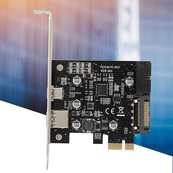 PCI-E till USB Snabbladdning + 19PIN Front USB Riser Card Adapter Card