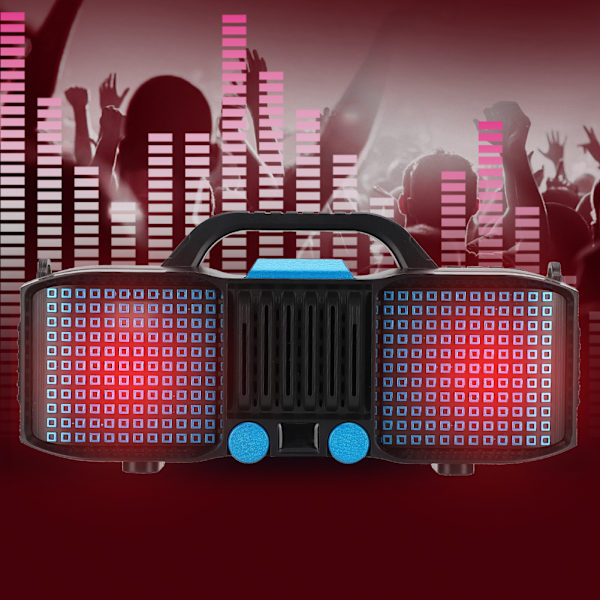Färgglad LED Handsfree-samtal USB-laddning FM Bluetooth-högtalare med TF-kortplats