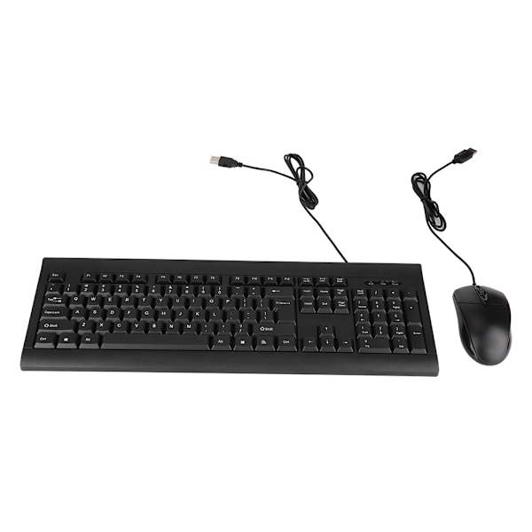 KINGANGJIA JK-7700 kablet forretningskontor 104-tasters tastatur og 3-tasters muse sett svart