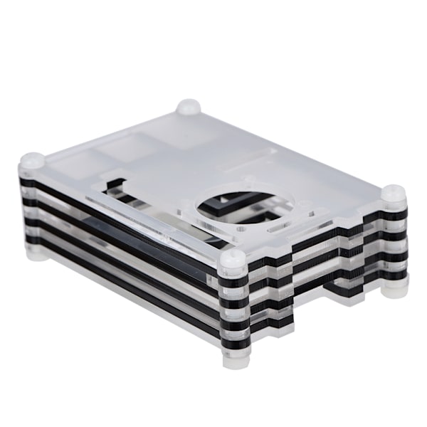 9-lags skall for Raspberry Pi 3B+/3B/2B Rask varmeavledning Rask varmeapparat