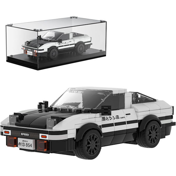 Initial D AE86 Rakennuslelut Akryylinäyttövitriinillä Malli Kilpa-auto Lelurakennuspalikat Sarja 27013 Keräilykilpa-autosetti