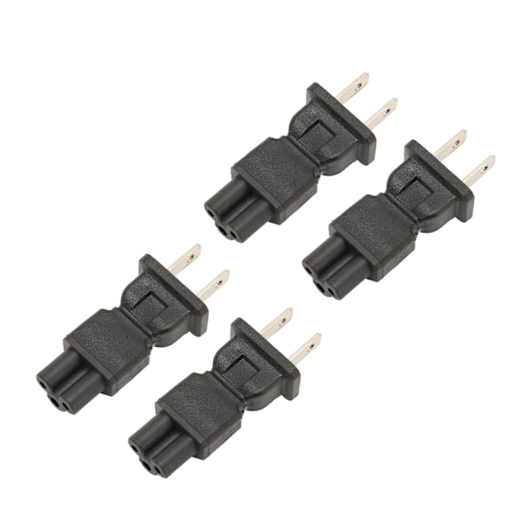 4 stk NEMA 1‑15P til IEC320 C5 strømadapter 15A  Plug and Play 2-polet AC bærbar strømomformer
