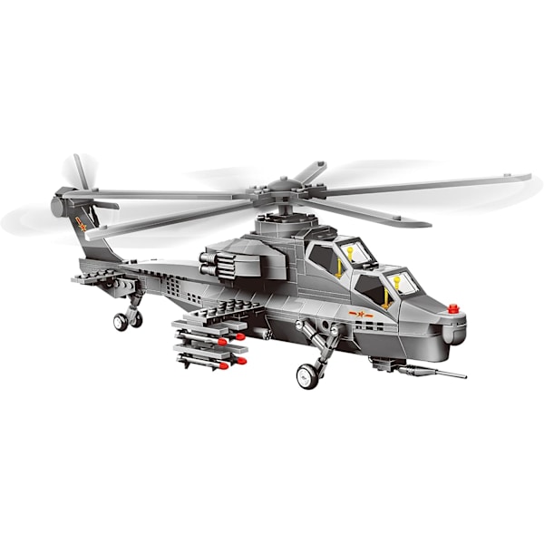 Hyökkäyshelikopteri Ilmavoimien Rakennuspalikkasarja – 272-osainen Helikopterin Rakennuslelusarja – Rakennuspalikka Lentokonelelu Yli 10-vuotiaille Lapsille ja Aikuisille