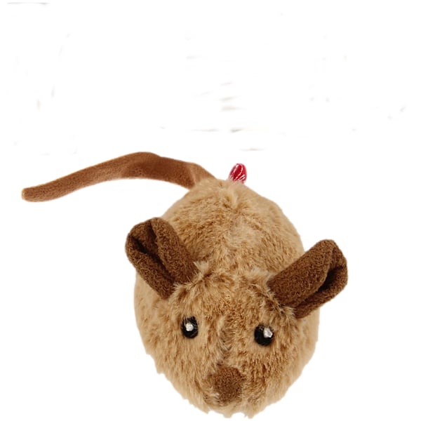 Interaktiv katt leksak automatisk rörlig mus med realistiskt pip mus leksak, cirka 8,5*4cm/3,3*1,5 tum i längd