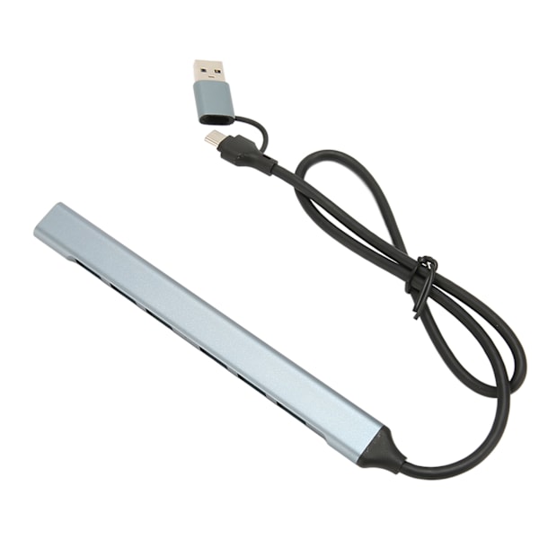 Typ C Hub 7 Gränssnitt 5 Gbps Aluminiumlegering Plug and Play Space Grey USB 3.0 Dockningsstation för stationär dator bärbar dator PC