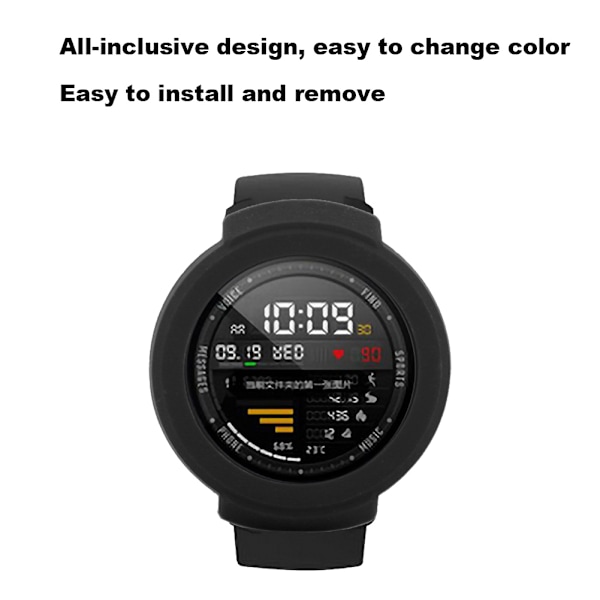 Smart Watch Mjukt Silikon Skyddande Full Case Cover för Huami Amazfit Verge 3(Svart)