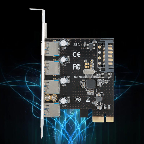 4-Port Low Impedance PCI-E till USB3.0 Expansionskort för Windows XP/ Vista / Win7 / Win8 / Win10