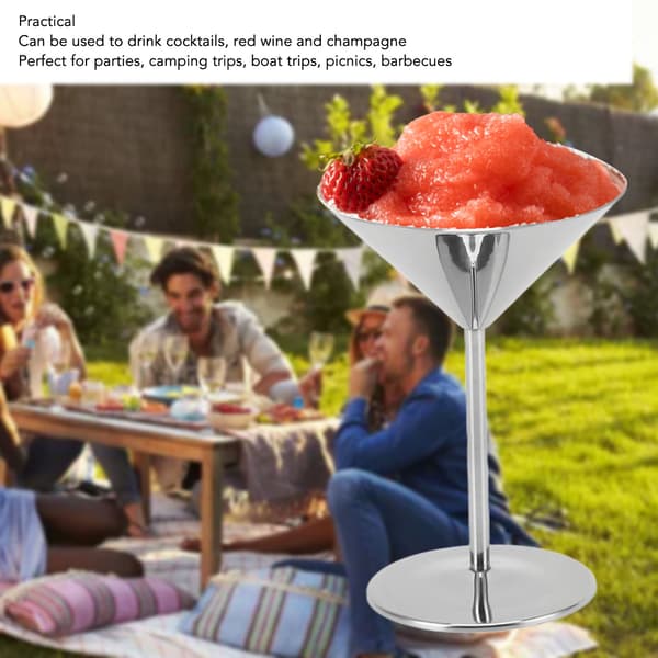 Rustfrit Vinglas i Rustfrit Stål til Vin, Cocktail og Champagne til Hjemmefest