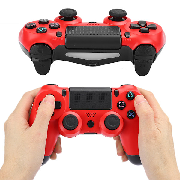 Kablet Gamepad Høj følsomhed Ergonomisk Game Controller Joystick til PS4 KonsolRød
