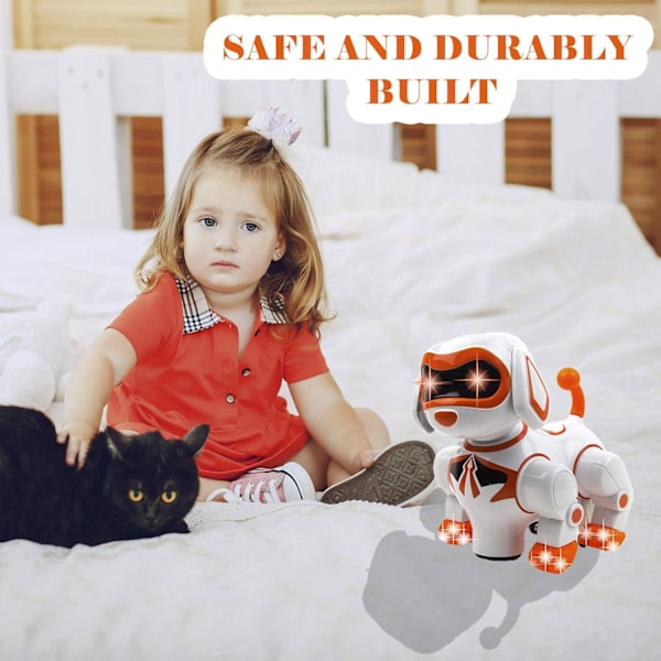 Smarte robot-hunde legetøj til børn, interaktive hunde legetøj til drenge, søde robot hvalp hundekammerater legetøj med lys, robot hund legetøj til 3-årige drenge, sjove