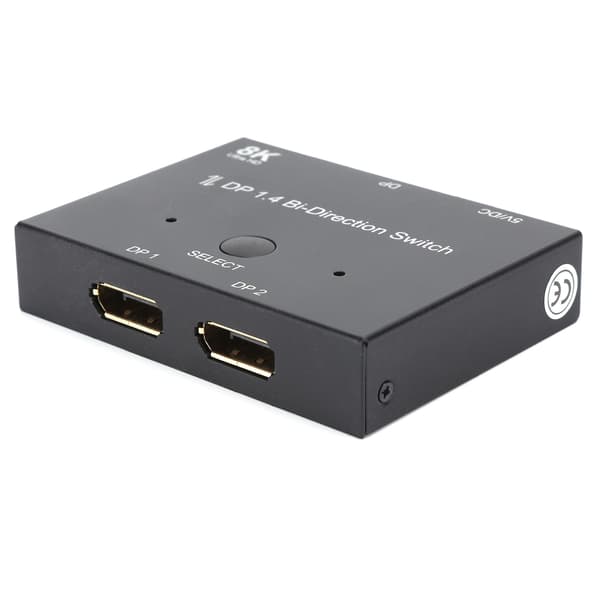 Bi-Direction Switch DP DisplayPort 1.4 8K ved 60Hz 32.4Gbps Hub Konverter Computer Tilbehør