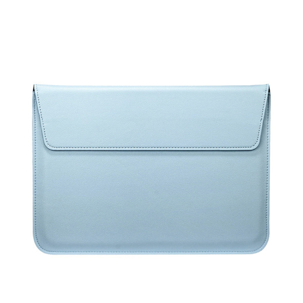 Laptop Sleeve Case Simple Fashion Vandtæt Læder Tekstur Foldbar Laptop Kuvert Taske Mappe Blå 13in