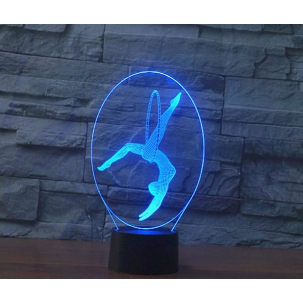 3D Air Yoga Fjernkontroll 16 Farger Nattelysbilder Illusions Akryl LED Bord Nattbord Lampe Barn Soverom Skrivebord Dekor Bursdagsgaver Leke for Barn