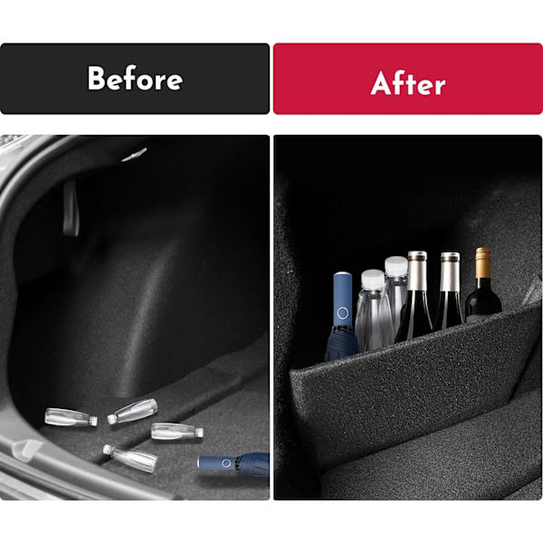Tesla Model 3 Bakre Bagasjerom Organizer Side Divider Tilbehør 2021 2020 2019