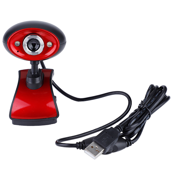 LED Night Vision Adjustable Webcam Camera With Mic  PC Laptop  USB Camera HD