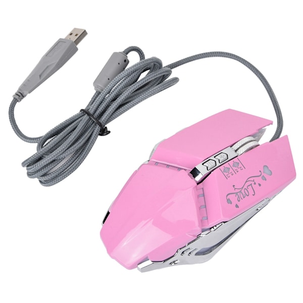 Høj følsomhed Pink Gaming Mus Komfortabel Greb Kablet Gaming Mus