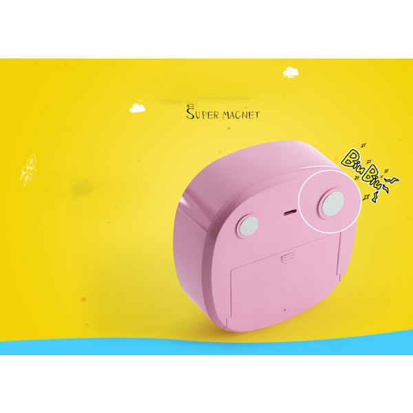 Mini kökstecknad touch-känslig nedräkningstimer, sängklocka i studentsovrum (rosa)