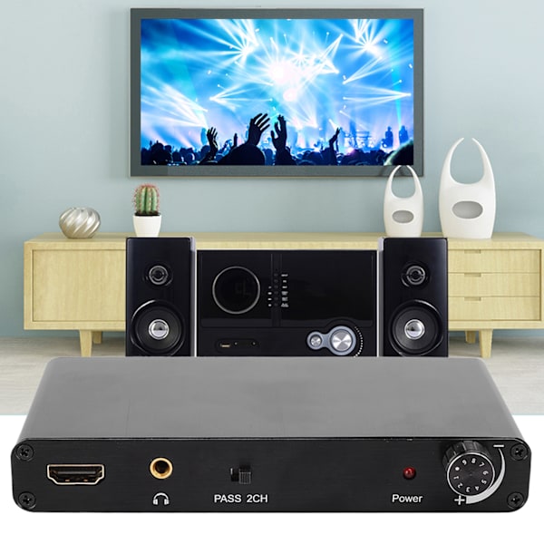 4K 3D HDMI 5.1 til analog utgang digital lyddekoder konverteradapter