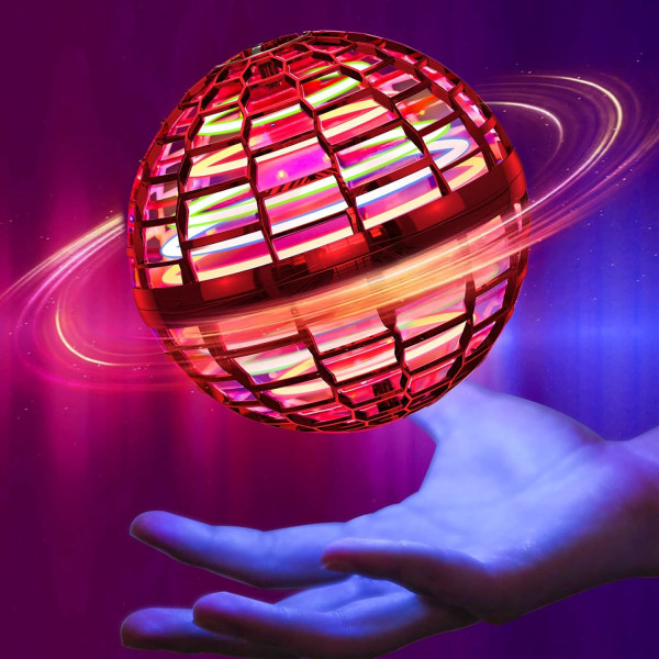 Lentävät lelut ulkona Cool Things Toy Ball Runner Hand Runner Drone Ball Wwing Arm lapsille yli 6-vuotiaille ja lemmikkieläimille (punainen)