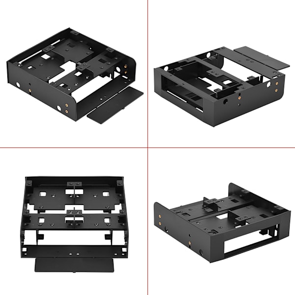 OImaster 2,5\" / 3,5\" HDD / SSD til 5,25\" Floppy Drive Bay Computer Montering Beslag Adapter