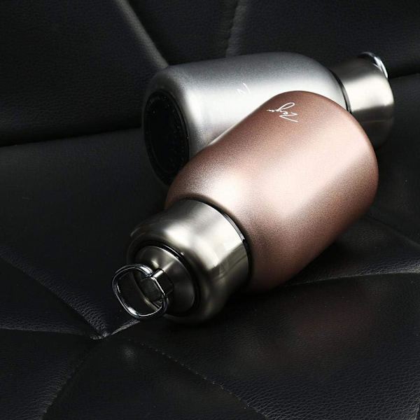 Bærbar liten vakuumkopp termokolbe, rustfritt stål matt isolert vannflaske sportsvannflaske 300ML (Rose Gold)