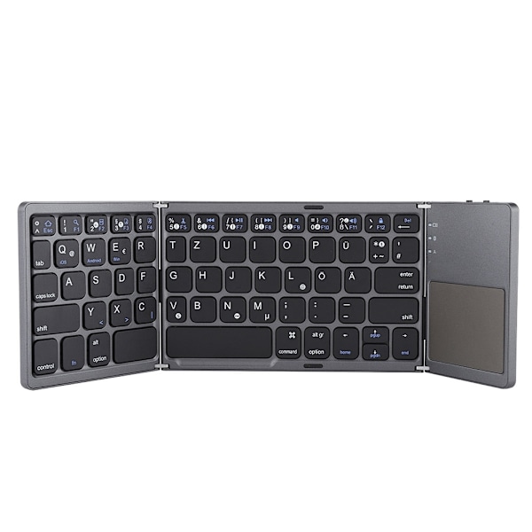 Foldbar Bluetooth 3.0 Trådløst Tastatur Med Touchpad Til Android/Windows/IOS