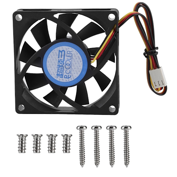 7cm 22CFM Kraftig Vind Computer Case Fan 2500RPM Hurtig Varmeafledning PC Køleventilator