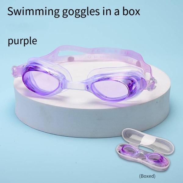 Vandtætte briller Unisex svømmebriller flade briller justerbare Rose(boxed swimming goggle)