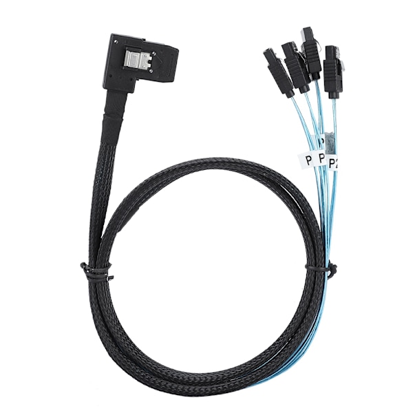 Cabledeconn MINI SAS 36P Flat Elbow Vinklet 90 Grader til 4*SATA Server Overføringskabel