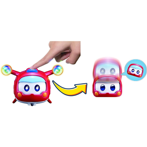 Super Wings - 5\" Transformerande 2-pack Supercharged Jett & Super Pet Jett Flygplanleksaker | Nytt från säsong 5 | Flygplan till robot Förskola Födelsedagspresenter