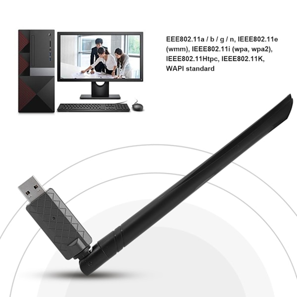 EDUP EP-AC1665 600M trådløs USB2.0 WiFi-adapter dobbeltbånds nettverkskort