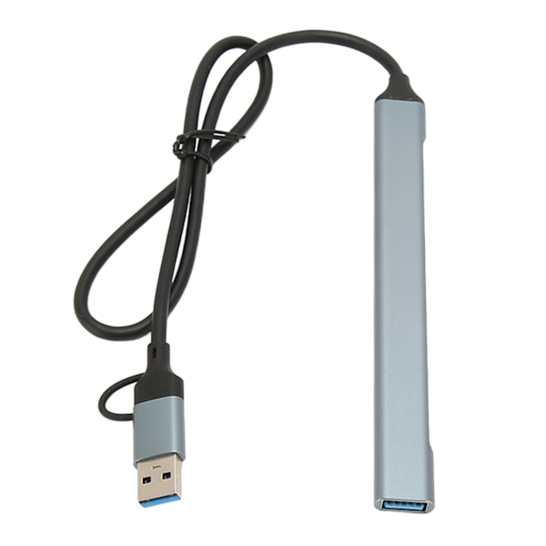 Typ C Hub 7 Gränssnitt 5 Gbps Aluminiumlegering Plug and Play Space Grey USB 3.0 Dockningsstation för stationär dator bärbar dator PC
