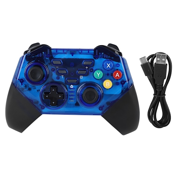 Trådløs Bluetooth-spillkontroller Håndtak Gamepad for Switch (Blå)