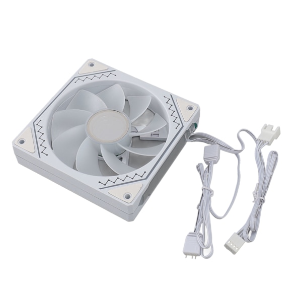 120mm chassifläkt ARGB chassifläkt 5V 3-stifts ARGB LED kylfläkt för CPU-kylare CPU vattenkylare dator omvänd blad vit