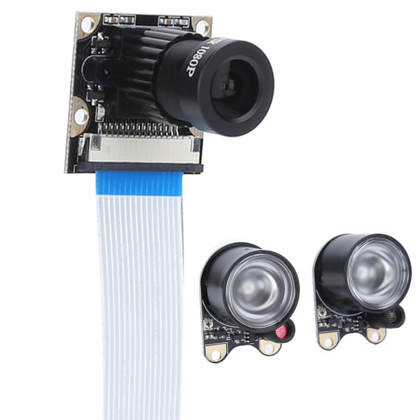 Kamera Moduuli Raspberry Pi 4B/3B+/3B 5 MP Infrapunayökuvaus+Valoherkkä Lamppusarja