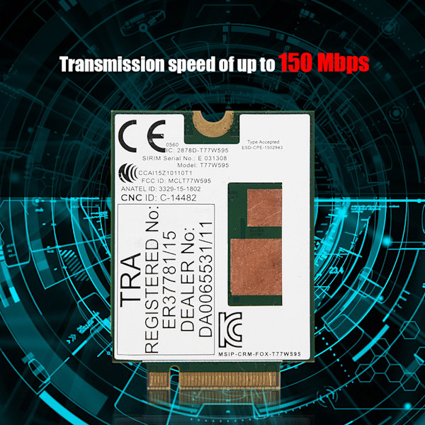 För HP LT4120 för Snapdragon X5 LTE T77W595 796928-001 4G WWAN M.2 Modem Modul 150Mbps