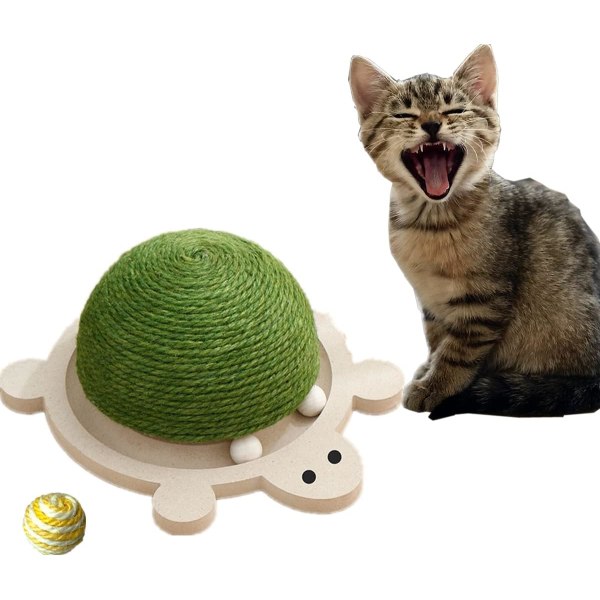 Cat Scratcher Toy，Sisal Cat Scratching Ball，Cat Scratcher Toy med boll，Naturlig Sisal Cat Scratching Pad med boll，Interaktiva leksaker för katter