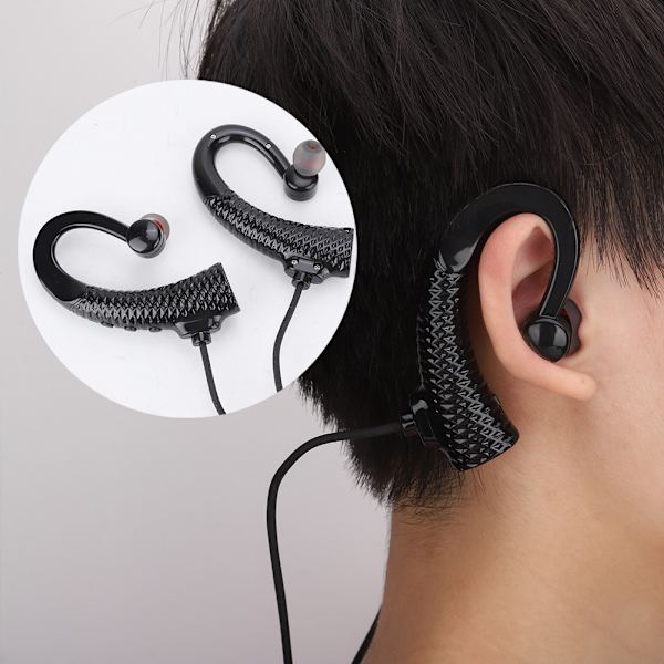 F2 V3.0 Universaalit stereokuulokkeet langattomat urheilubluetooth-kuulokkeet (musta)