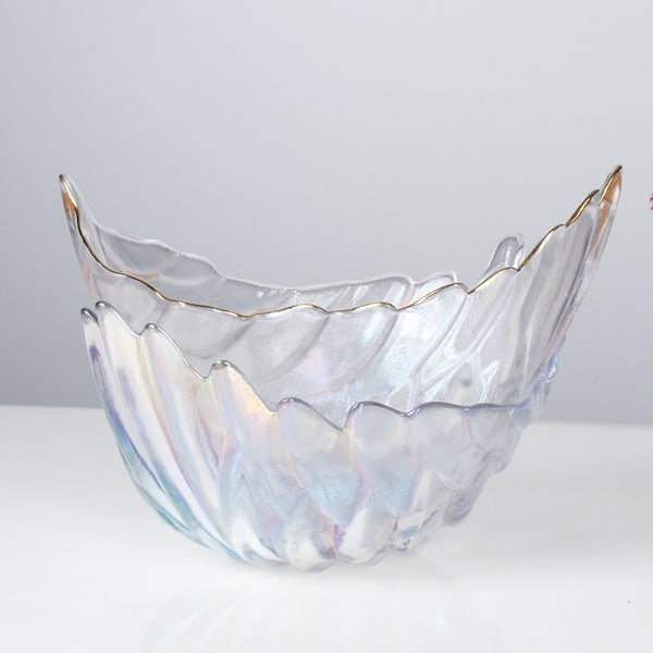 Bordplade Krystal Glas Frugtplader Skål til Dessertplade Kageplade Glas Farverig Slik Snack Skål, Kunst Glas Skål Design
