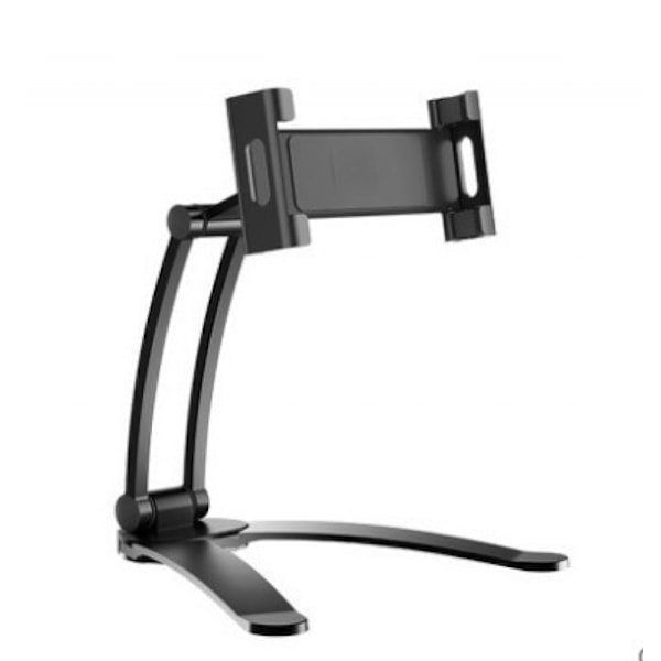 Køkken Tablet Holder 2 i 1 Vægmontering Skrivebordsstativ til 4-16,5 tommer Aluminiumlegering Metal Justerbar Multivinkel Sammenklappelig Universal