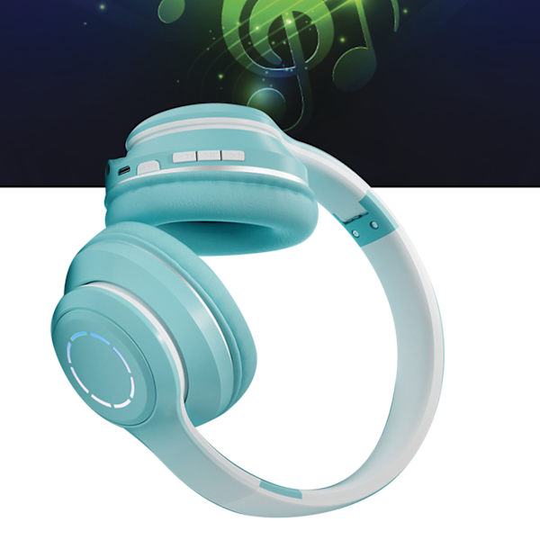 Trådlöst spelheadset Gradient BT5.2-anslutning Mjuka öronkuddar Färgglada lampor Spelheadset för stationär bärbar grön