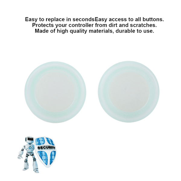 2 st Anti Skid Game Controller Joystick Caps för PS4/PS3/Xbox(Vit Grön)