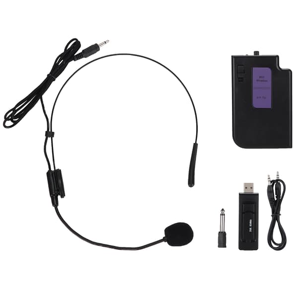 Headset USB trådløs stemmeforstærker forstærker mikrofon højttaler med bælte